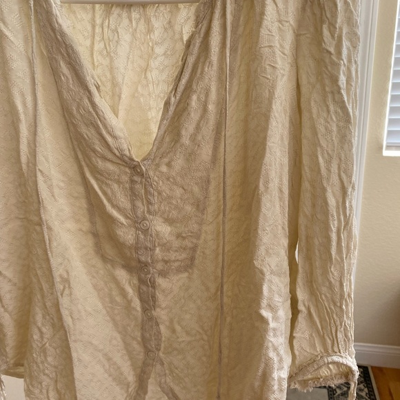 True religion cream blouse size small - Picture 6 of 14